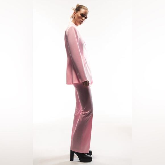 Zara Pink Satin Effect Trouser flare Pants in sz Medium
NWT - Picture 1 of 6